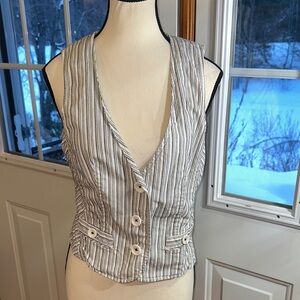 Esprit de Corp Striped Button-Up Vest